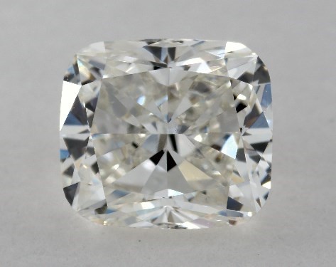 1.41 Carat H-VS2 Cushion Modified Cut Diamond Halo Cushion Outline Pavé Engagement Ring